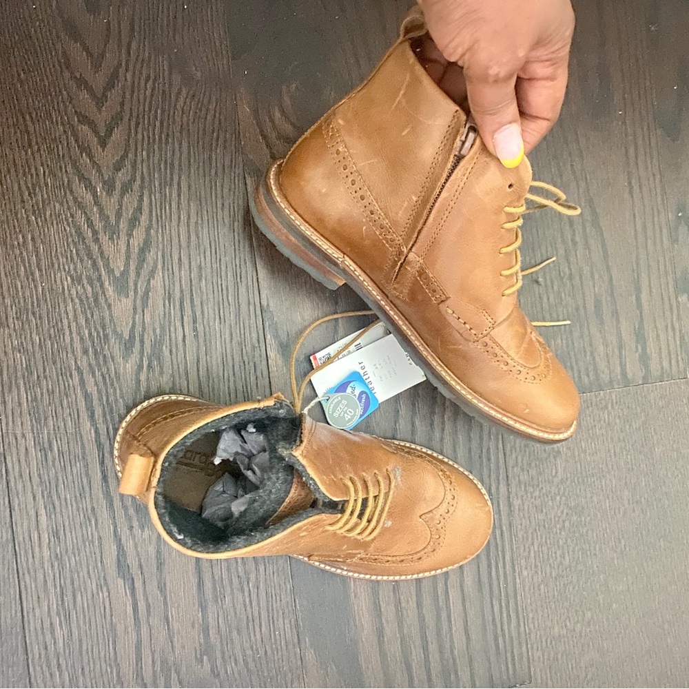 Leather ankle boots for boys
